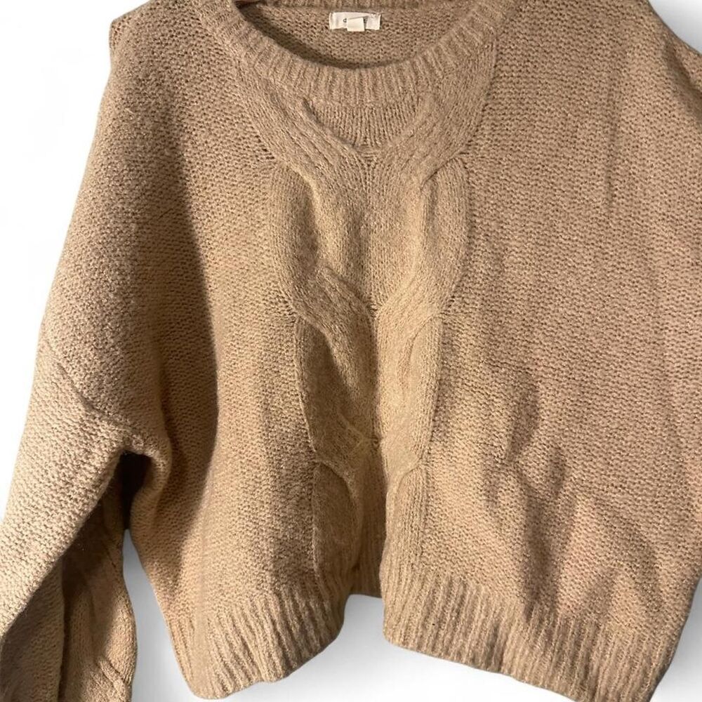 Debut Women's Tan and Cream Jumper